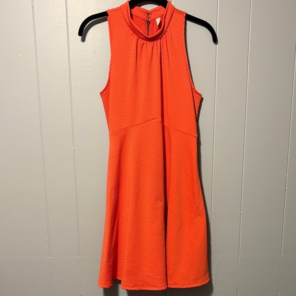 Free People Orange Sleeveless Mini Dress